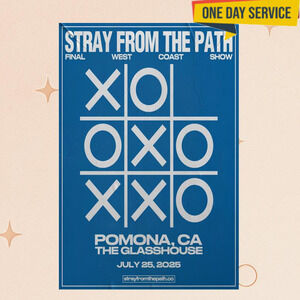 Stray From The Path At Pomona Ca July 25 2025 Poster